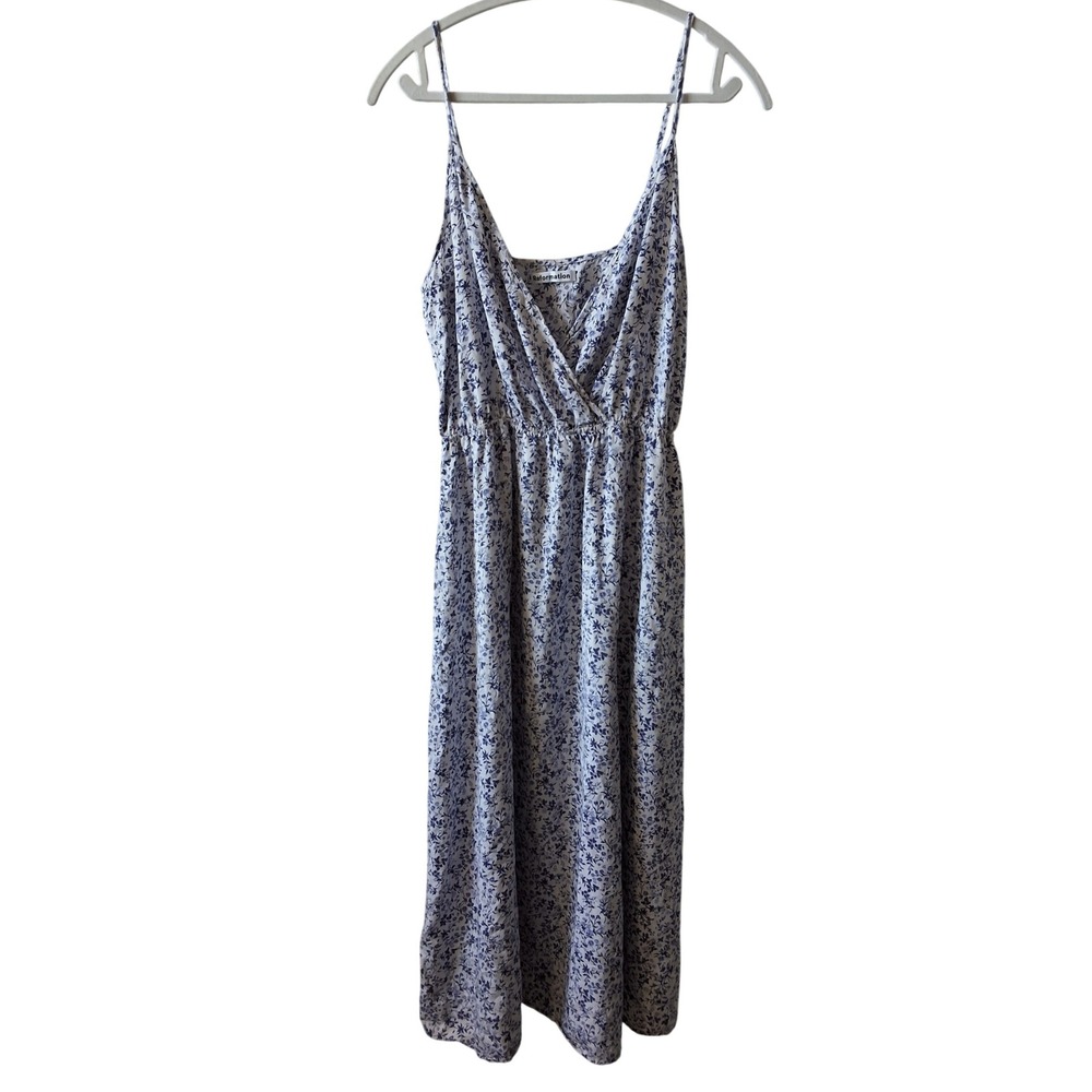Reformation Bianka Floral Midi Dress Size 6 Wrap V-Neck Sleeveless Fairy Garden‎